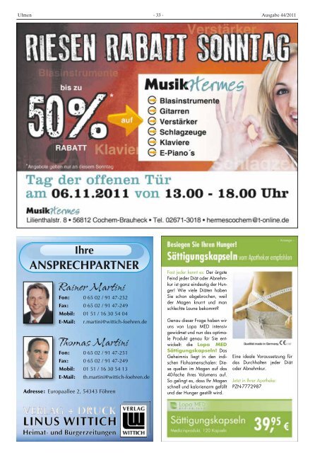 Ausgabe 44/2011 - Verbandsgemeinde Ulmen