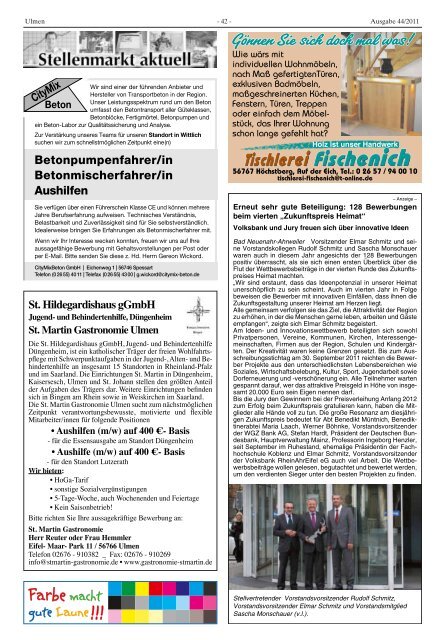 Ausgabe 44/2011 - Verbandsgemeinde Ulmen