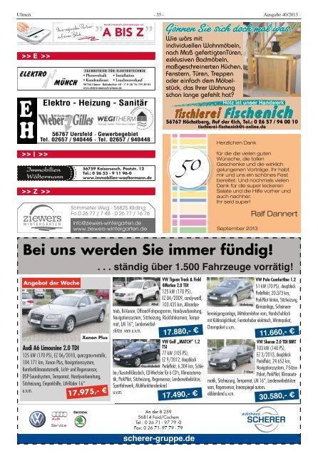 Ausgabe 40/2013 - Verbandsgemeinde Ulmen