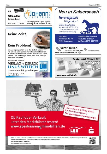 Ausgabe 13/2012 - Verbandsgemeinde Ulmen