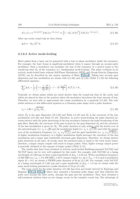 2.1 Ultrafast solid-state lasers - ETH - the Keller Group