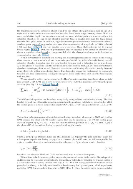 2.1 Ultrafast solid-state lasers - ETH - the Keller Group