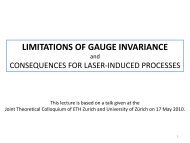 LIMITATIONS OF GAUGE INVARIANCE