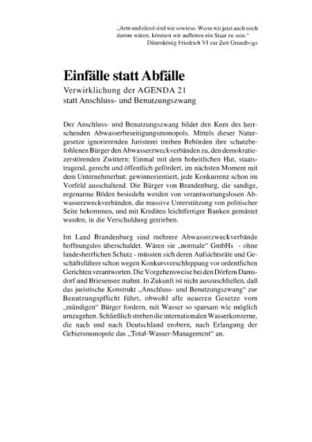 EinfÃ¤lle statt AbfÃ¤lle - Ulrich Jochimsen