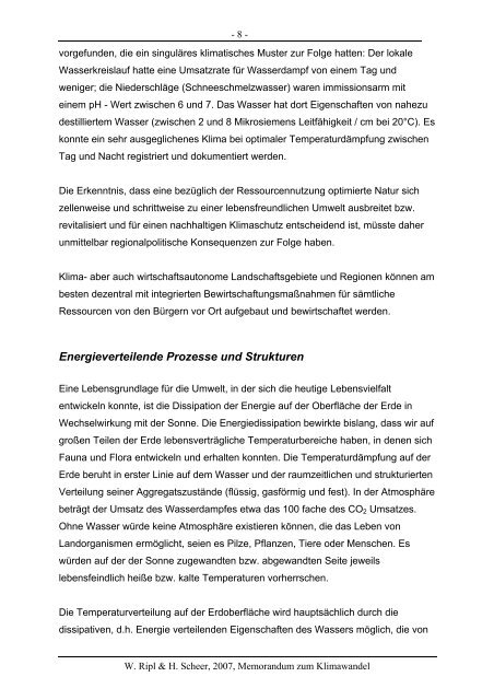 Memorandum zum Klimawandel (PDF) - Climate-Change-Blog!