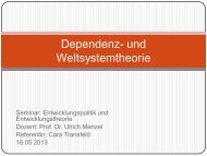 Dependenz- und Weltsystemtheorie - Prof. Dr. Ulrich Menzel