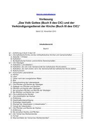 Vorlesung: Buch II und III des CIC - Ulrich Rhode