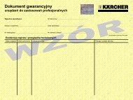 Dokument gwarancyjny - Karcher