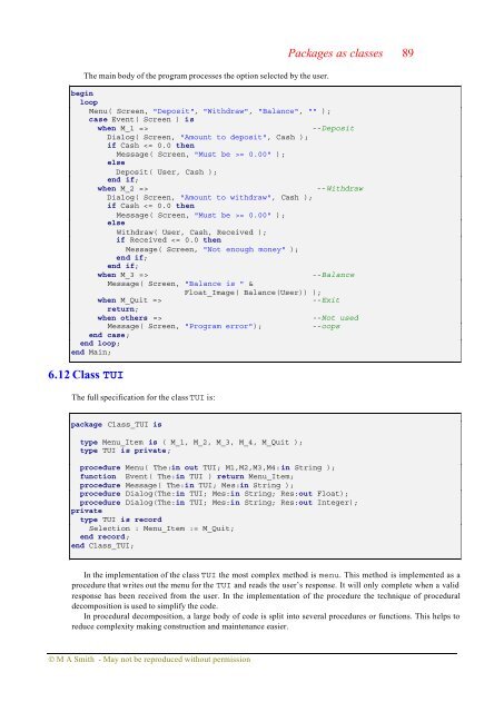 Object-oriented Software in Ada 95