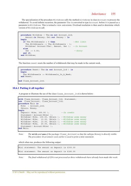 Object-oriented Software in Ada 95