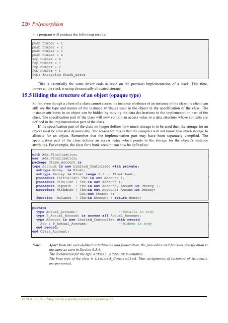 Object-oriented Software in Ada 95