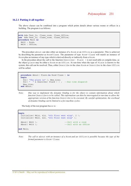 Object-oriented Software in Ada 95