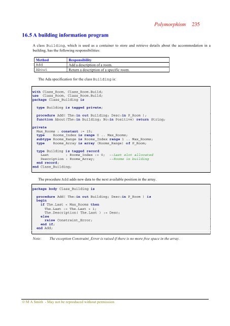 Object-oriented Software in Ada 95