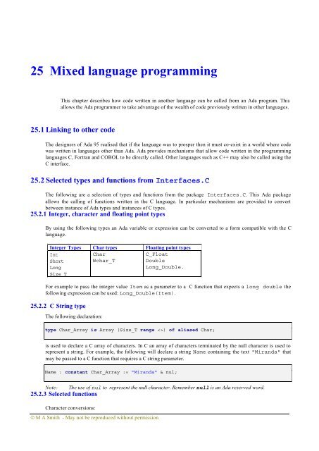 Object-oriented Software in Ada 95