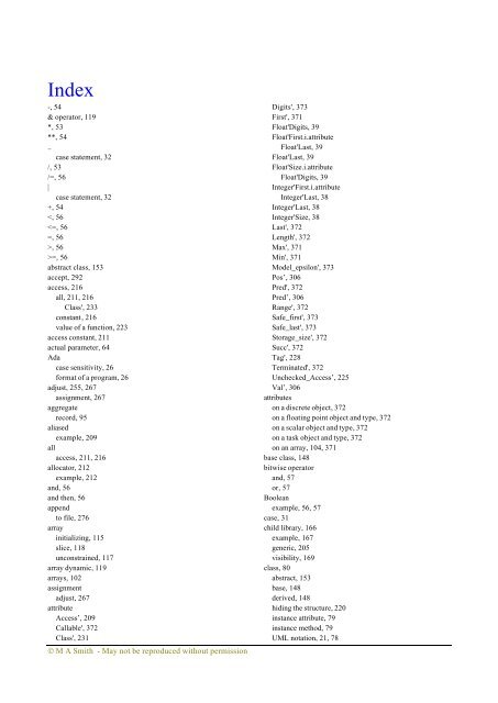 Object-oriented Software in Ada 95