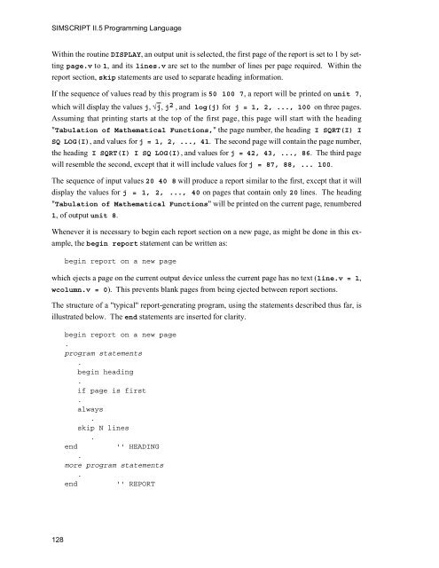 SIMSCRIPT II.5 Programming Language