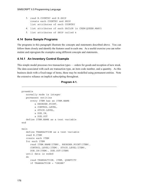 SIMSCRIPT II.5 Programming Language