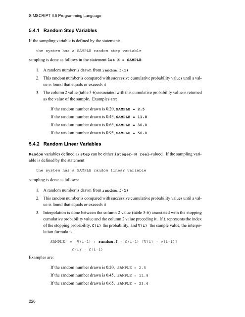 SIMSCRIPT II.5 Programming Language