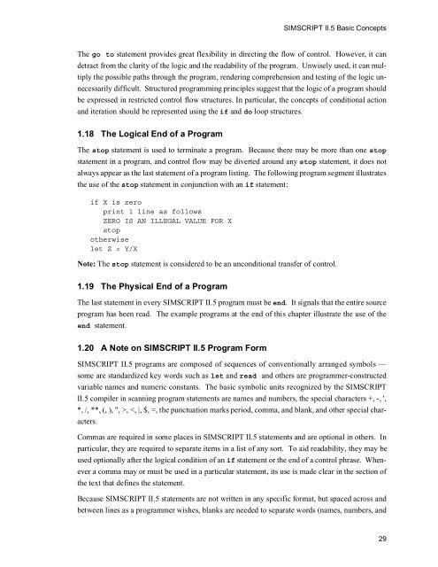 SIMSCRIPT II.5 Programming Language