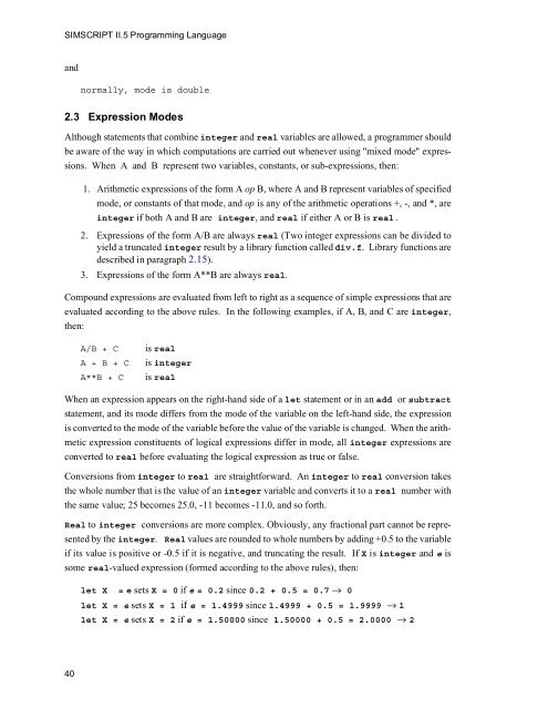 SIMSCRIPT II.5 Programming Language