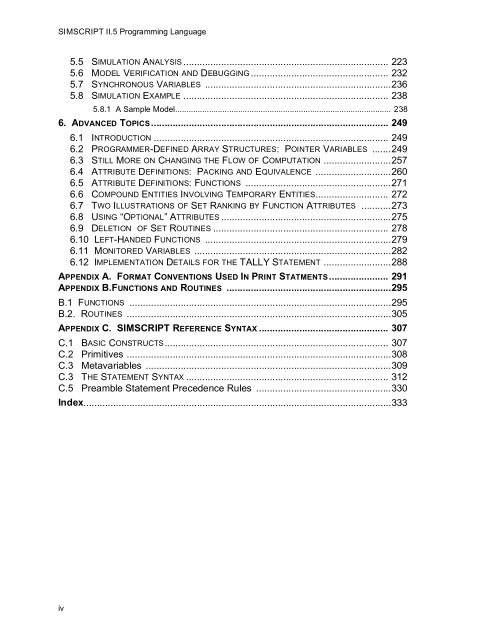 SIMSCRIPT II.5 Programming Language