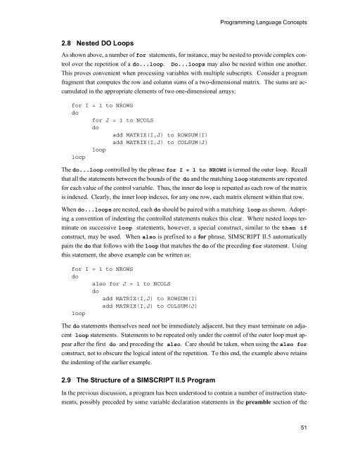 SIMSCRIPT II.5 Programming Language