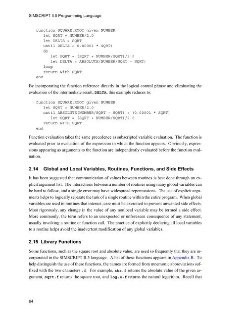 SIMSCRIPT II.5 Programming Language