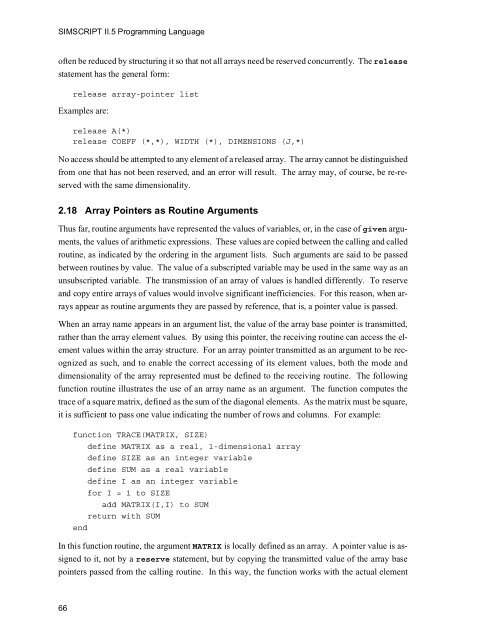 SIMSCRIPT II.5 Programming Language