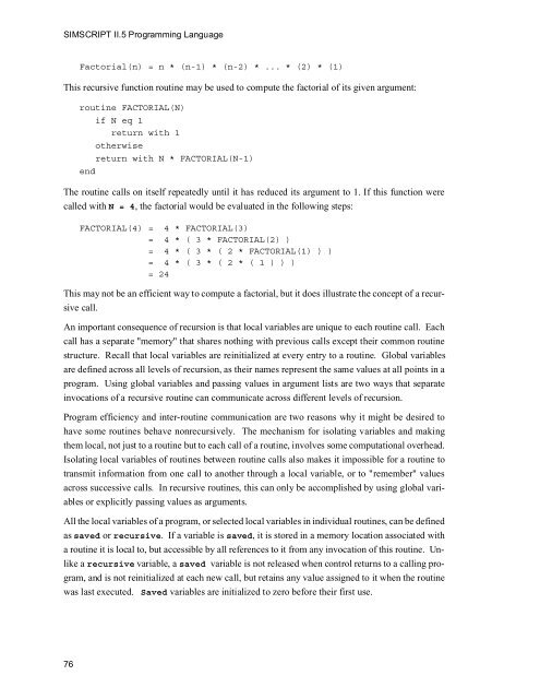 SIMSCRIPT II.5 Programming Language