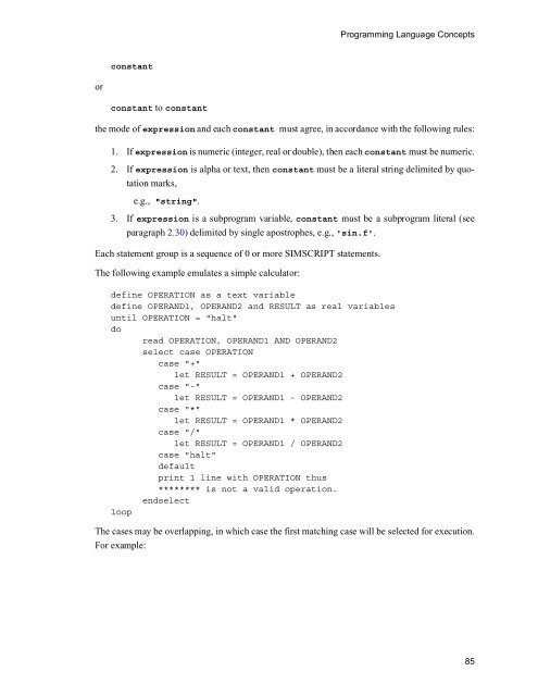 SIMSCRIPT II.5 Programming Language