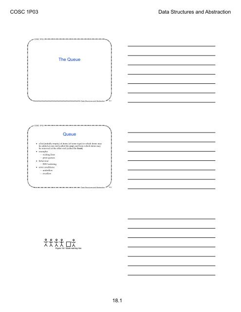 COSC 1P03 Data Structures and Abstraction 18.1