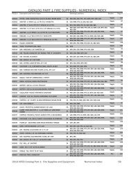 CATALOG PART 1 FIRE SUPPLIES - NUMERICAL INDEX