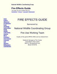 FIRE EFFECTS GUIDE - National Wildfire Coordinating Group