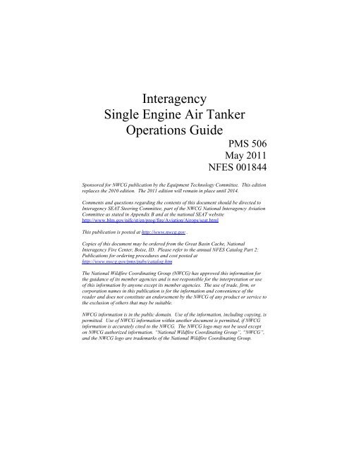 Interagency Single Engine Air Tanker Operations Guide - National ...