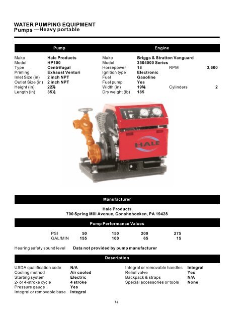 Water Handling Equipment Guide - National Wildfire Coordinating ...