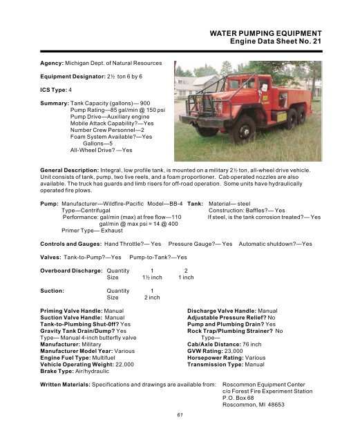 Water Handling Equipment Guide - National Wildfire Coordinating ...