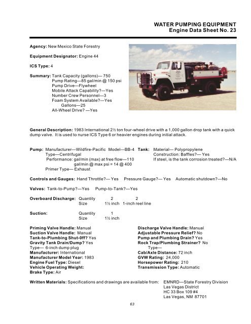 Water Handling Equipment Guide - National Wildfire Coordinating ...