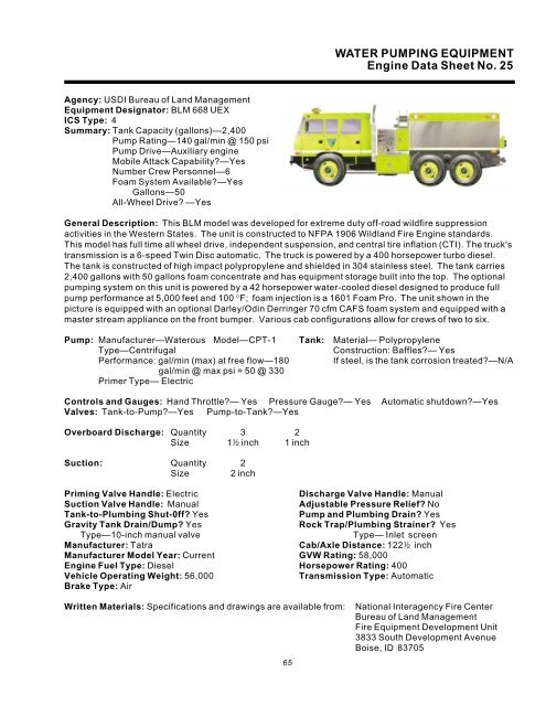 Water Handling Equipment Guide - National Wildfire Coordinating ...