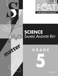 FCAT SampleAns Key-Gr 5 - Bureau of K-12 Assessment - Florida ...