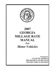 Georgia Department Of Revenue - Motor Vehicle Division