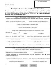 Mobile/Manufactured Home Certificate of Permanent Location