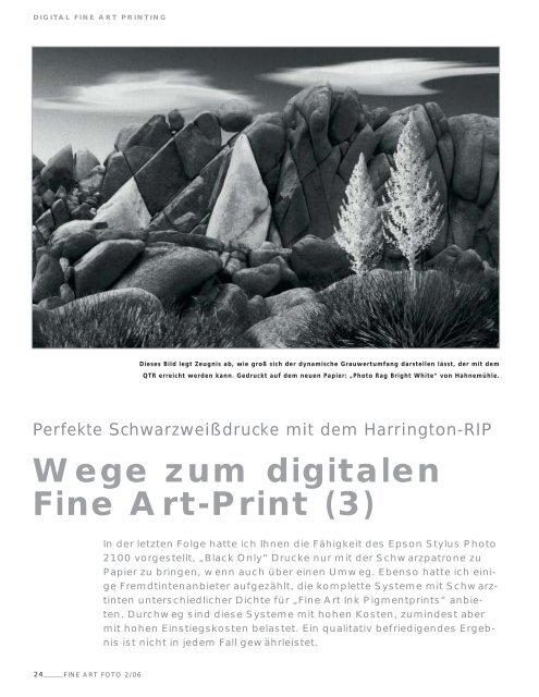 Wege zum digitalen Fine Art-Print (3) - Dieter Walter