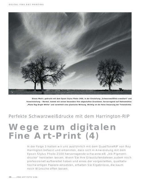 Wege zum digitalen Fine Art-Print (4) - Dieter WALTER
