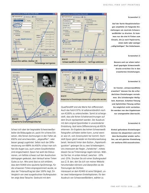 Wege zum digitalen Fine Art-Print (4) - Dieter WALTER