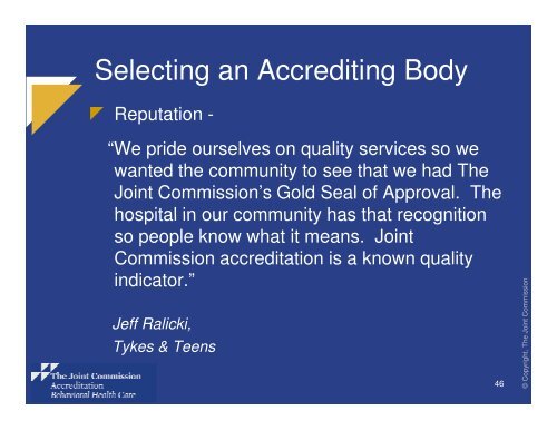 What is Accreditation? - Joint Commission