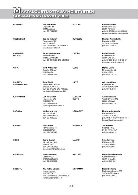 Toimintakertomus 2007 [pdf, 9,4 mt] - MTK