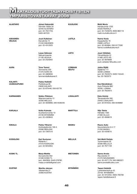 Toimintakertomus 2007 [pdf, 9,4 mt] - MTK