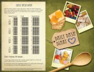 Daily DASH diary brochure - National Dairy Council