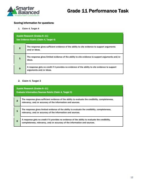 Grade 11 Performance Task - Smarter Balanced Assessment ...