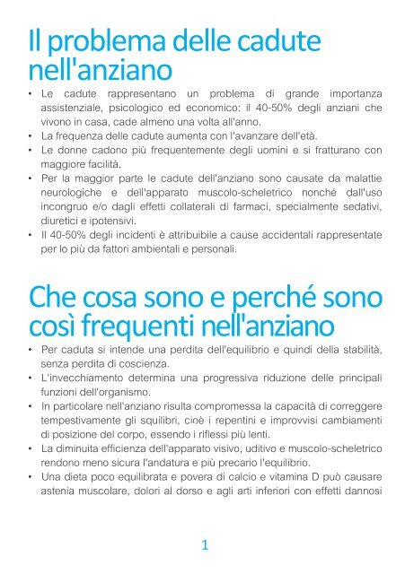 Opuscolo la prevenzione delle cadute nell'anziano - ULSS5